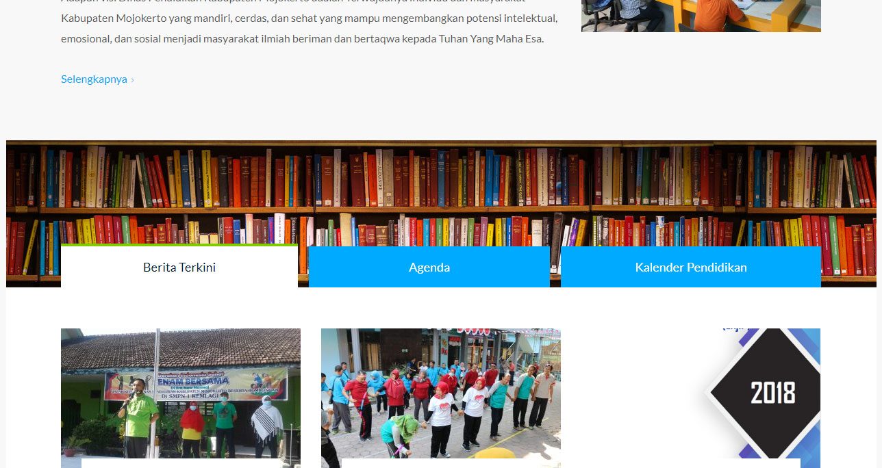 Website Dinas Pendidikan Kabupaten Mojokerto untuk Informasi Publik