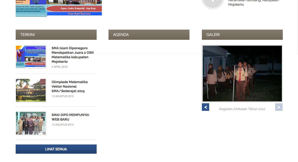 Website Resmi SMA Islam Diponegoro Mojokerto: Kanal Informasi Digital Sekolah
