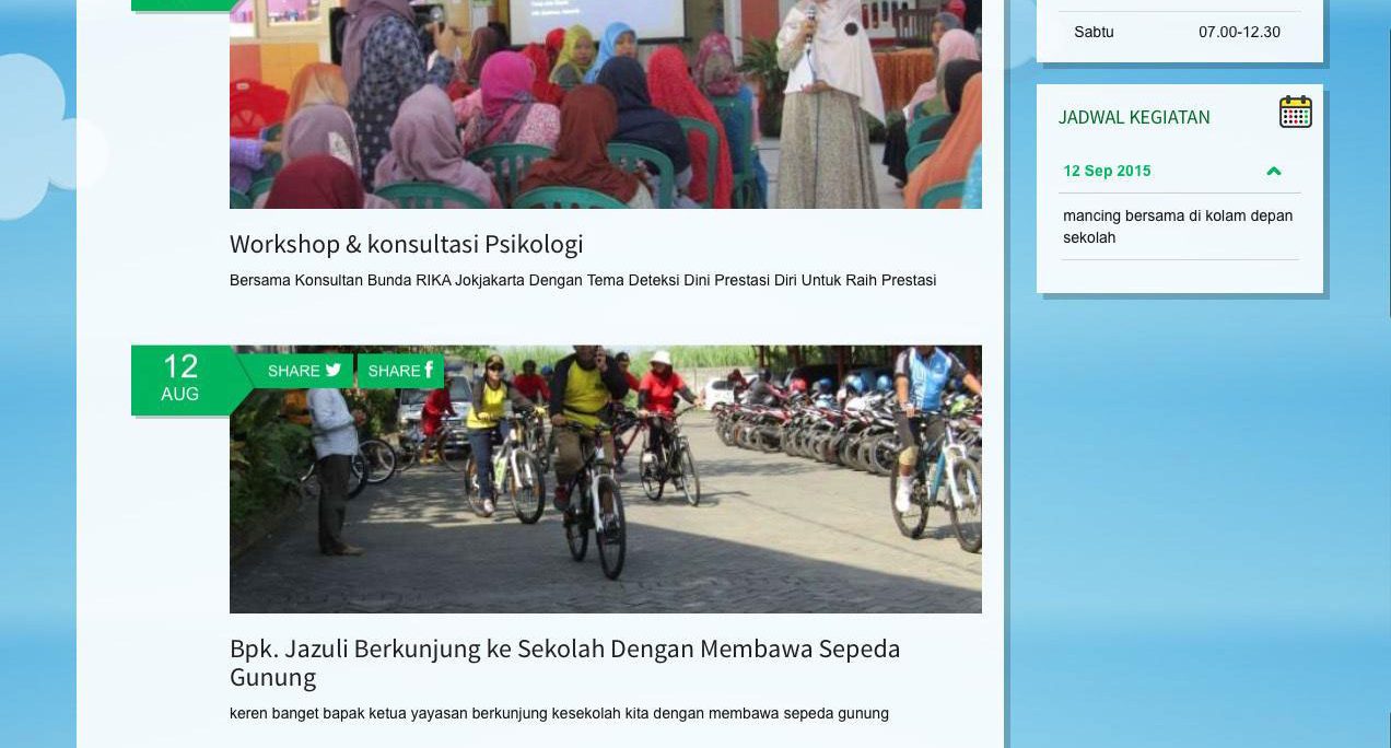 Website Resmi Yayasan Al-Akbar Mojokerto untuk KB, TK, dan SD Islam