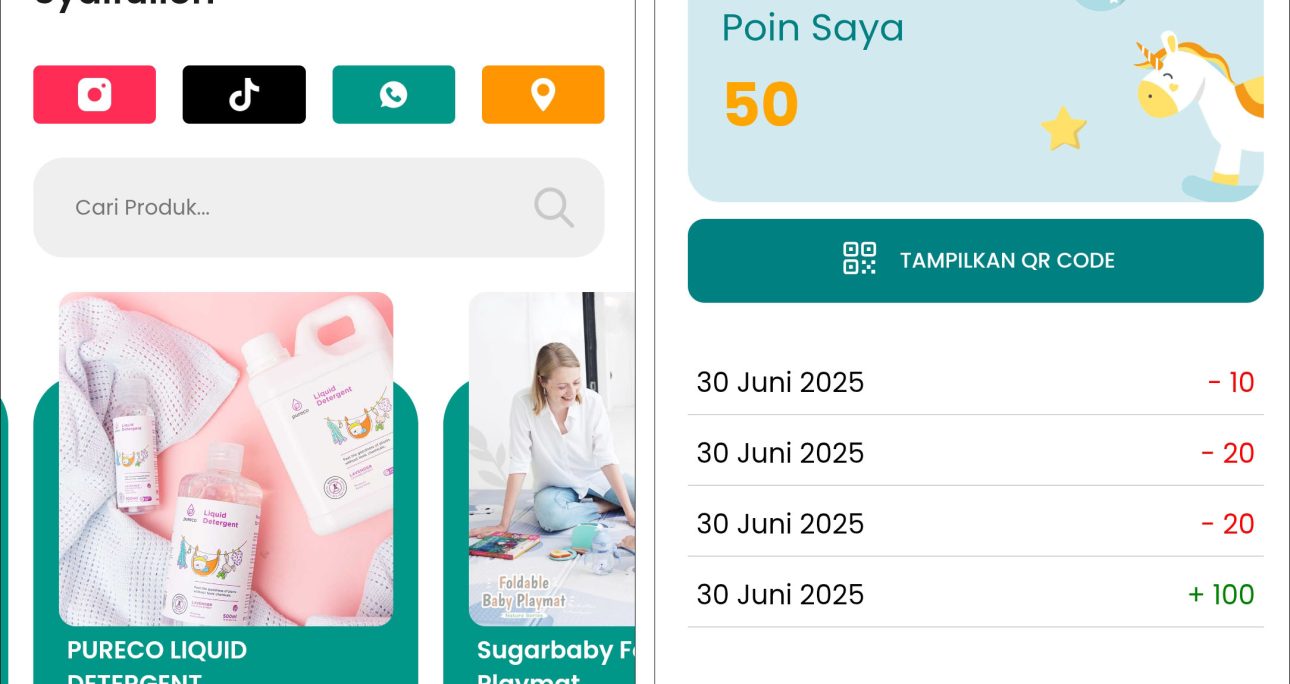 Aplikasi Belanja Perlengkapan Bayi dengan Poin Loyalitas untuk Retail Keluarga