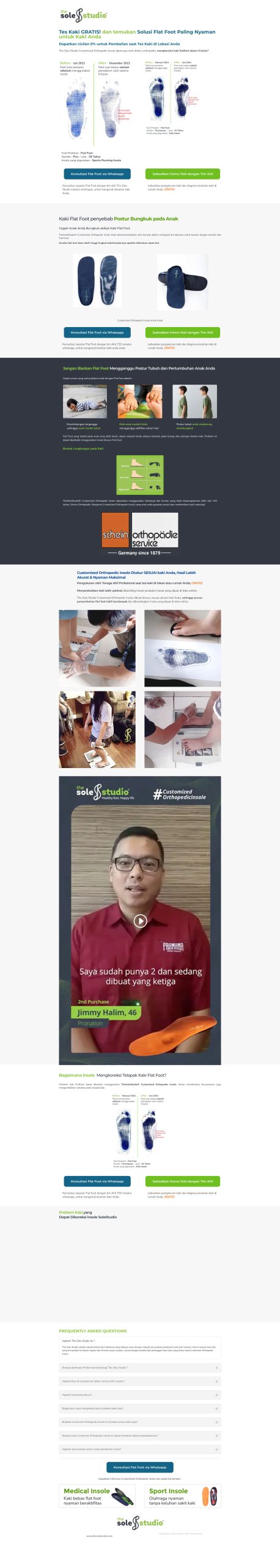 The Sole Studio: Microsite Afiliasi Solusi Flat Foot