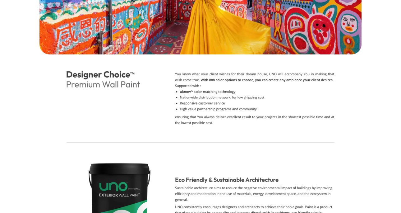 Website Uno Paints: Company Profile Digital untuk PT Avia Avian